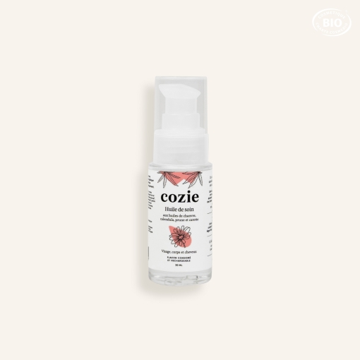 Huile de soin Cozie Bio 30ml flacon en verre consigné